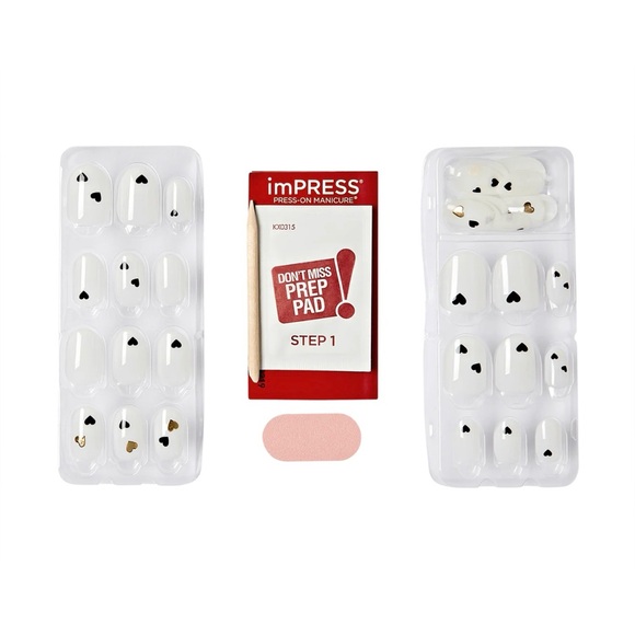 imPRESS Design Two of Hearts New Set of 30 Press On Nails NWT - Picture 4 of 7